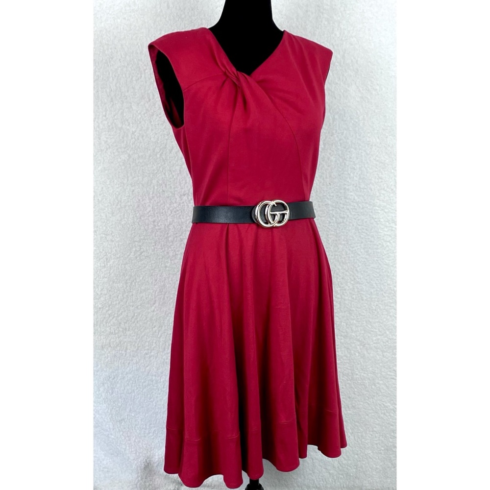 ELIZA J • Red Twist Knot Sleeveless Mini Dress, 2P - Picture 3 of 16
